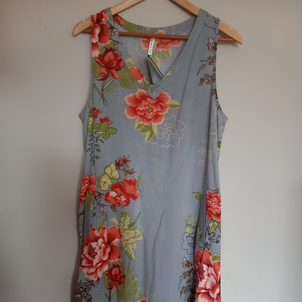 NEW Roper Sleeveless  Floral Dress Size L